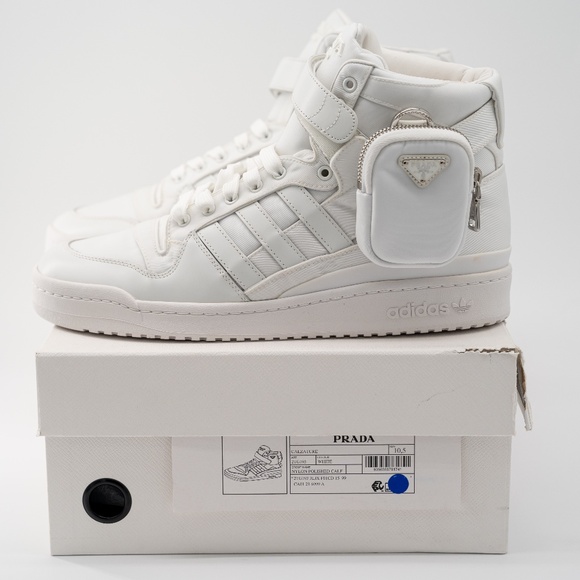 Size US11 - adidas x Prada Forum High White Re-Nylon 2TG193 Sneakers - Picture 13 of 16